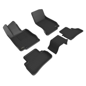 Mercedes-Benz C-Class Floor Mat Set - 3D MAXpider - KAGU Series - Black - 2022+ Mercedes-Benz C-Class Floor Mat Set - 3D MAXpider - KAGU Series - Black - 2022+